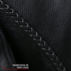 Hot Leathers JKL1009 Ladies Braided Motorcycle Leather Biker Jacket