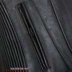 Hot Leathers JKL1022 Pink Striped Motorcycle Leather Biker Jacket with Reflective Piping