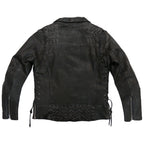 Hot Leathers JKL1027 Ladies Black Lace Detail Carry Conceal Leather Motorcycle Biker Jacket