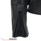 Hot Leathers JKL5003 USA Made Ladies Clean Cut Leather Motorcycle Biker Jacket