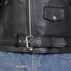 Hot Leathers JKM1002 Classic Men’s Motorcycle Leather Jacket with Zip Out Lining