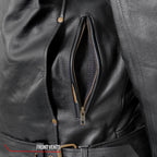 Hot Leathers JKM1022 Mens Motorcycle Leather Biker Jacket with Concealed Carry Pocket