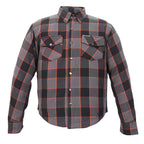 Hot Leathers Men's 'Deadman' Multi/Color Cotton Flannel Shirt - Button Front - Riding Protective Wear - JKM3010