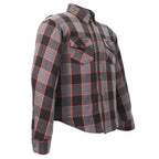 Hot Leathers Men's 'Deadman' Multi/Color Cotton Flannel Shirt - Button Front - Riding Protective Wear - JKM3010