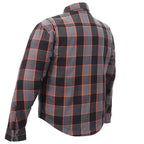 Hot Leathers Men's 'Deadman' Multi/Color Cotton Flannel Shirt - Button Front - Riding Protective Wear - JKM3010
