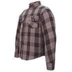 Hot Leathers Men's 'Deadman' Multi/Color Cotton Flannel Shirt - Button Front - Riding Protective Wear - JKM3010