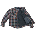 Hot Leathers Men's 'Deadman' Multi/Color Cotton Flannel Shirt - Button Front - Riding Protective Wear - JKM3010