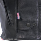 Hot Leathers JKM5001 Men's USA Made Premium Leather Motorcycle Biker Racer Jacket