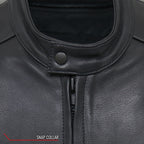 Hot Leathers JKM5002 Men's USA Made Vented Premium Leather Motorcycle Biker Jacket with Side Lace