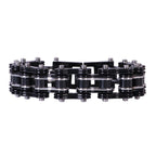 Hot Leathers JWB4103 Double Wide Black Motorcycle Chain Bracelets