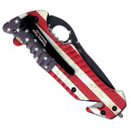 Hot Leathers Worn USA Flag Knife