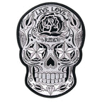 Hot Leathers Sugar Skull Embroidered Patch - 5" W x 8" H - Iron-On or Sew-On - PPA6197