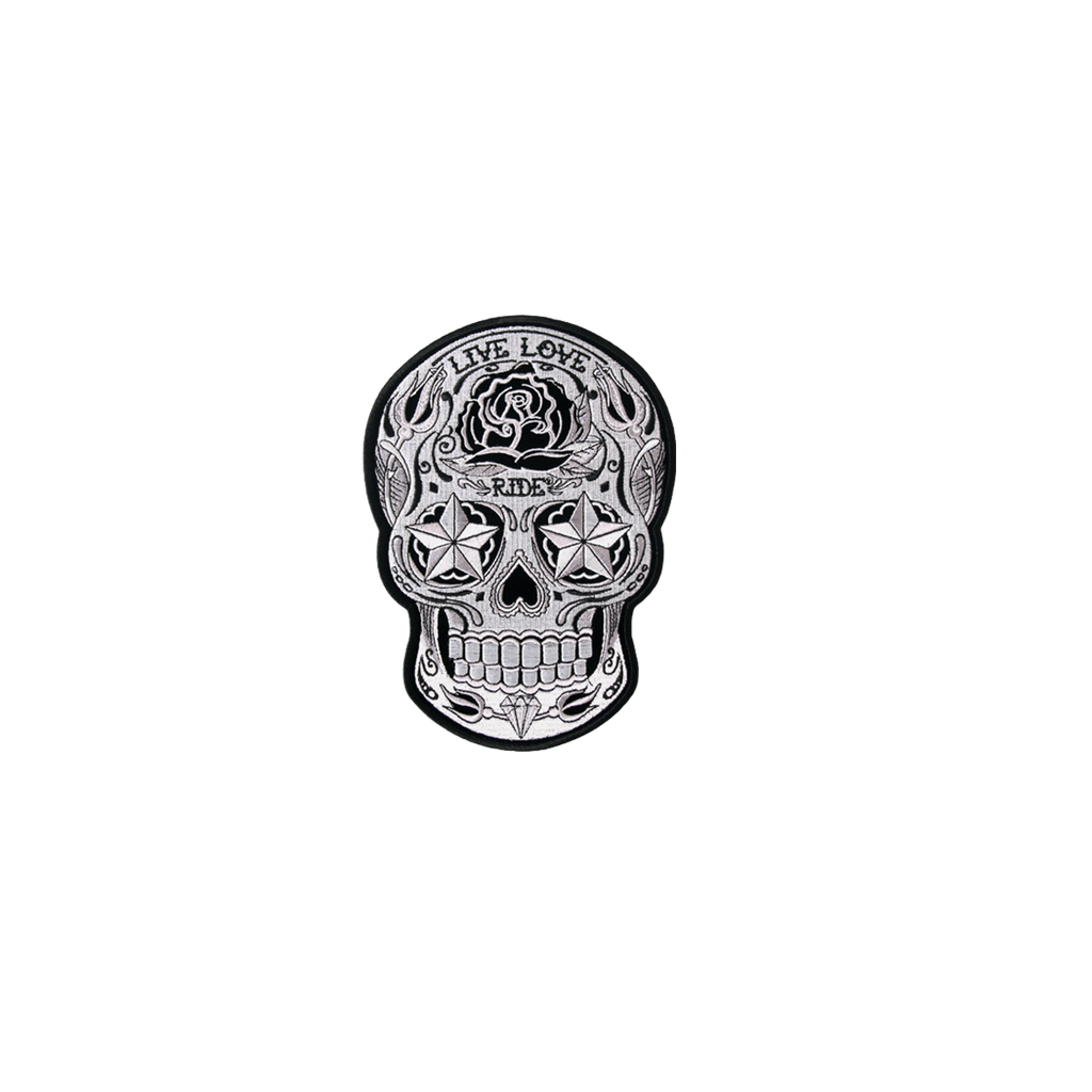 Hot Leathers Sugar Skull Embroidered Patch - 5" W x 8" H - Iron-On or Sew-On - PPA6197