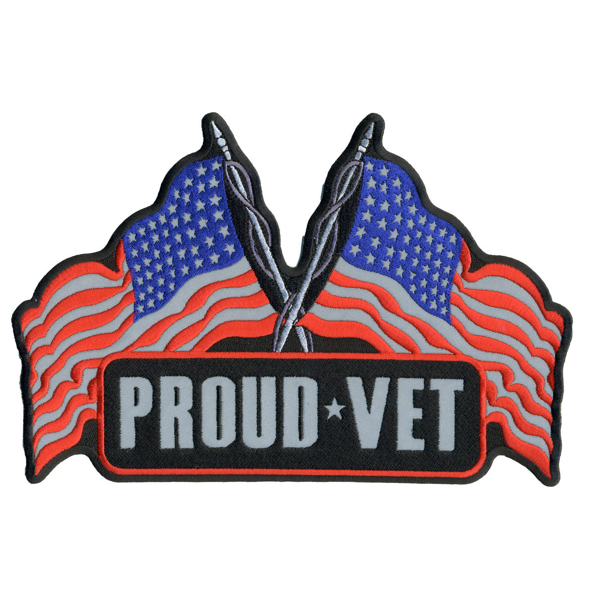 Hot Leathers Proud Vet Reflective 5" Patch