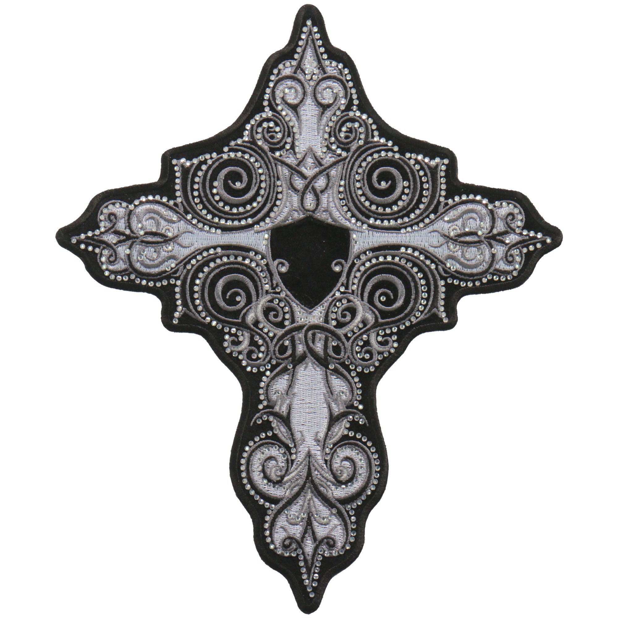 Hot Leathers PPC3277 9 Inch Purple Stone Cross Patch