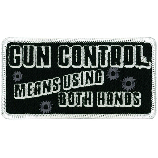 Hot Leathers PPL9255 Gun Control Both Hands 4" Patch