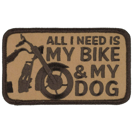 Hot Leathers All I Need Is My Bike & Dog 4" X 3" Patch