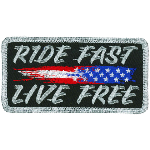 Hot Leathers Ride Fast Live Free Patch