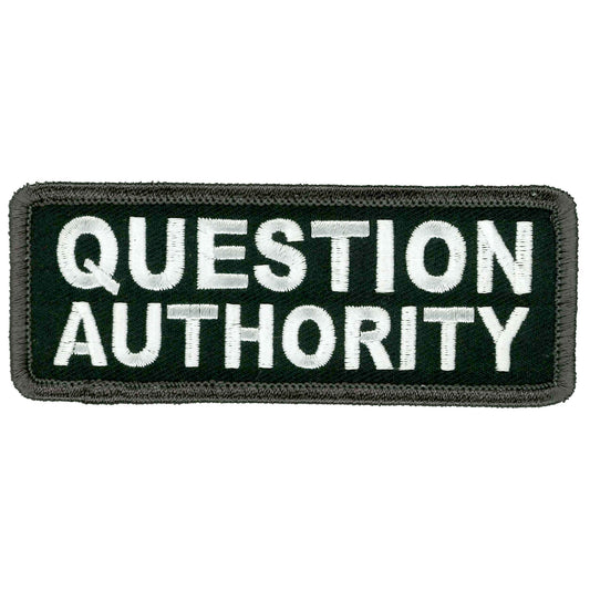 Hot Leathers Question Authority Patch