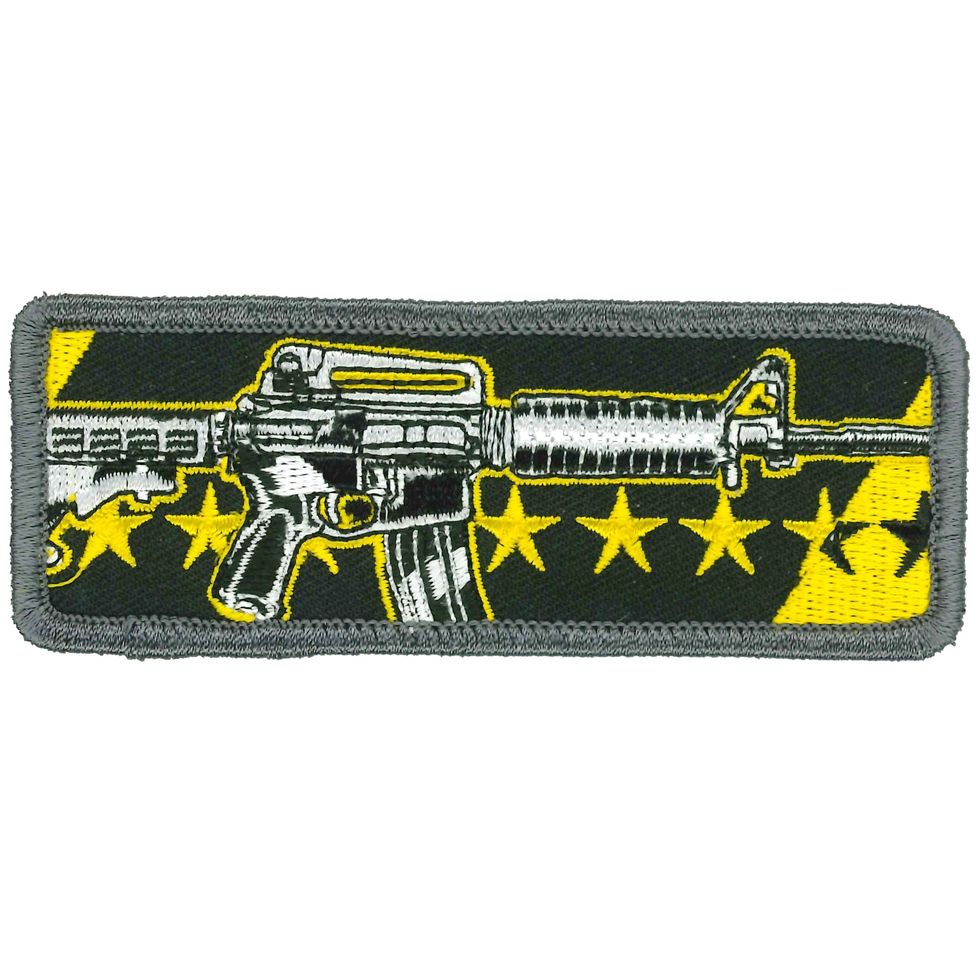 Hot Leathers Rifle Embroidered Patch - 4" x 2" - Iron-On or Sew-On - PPL9971