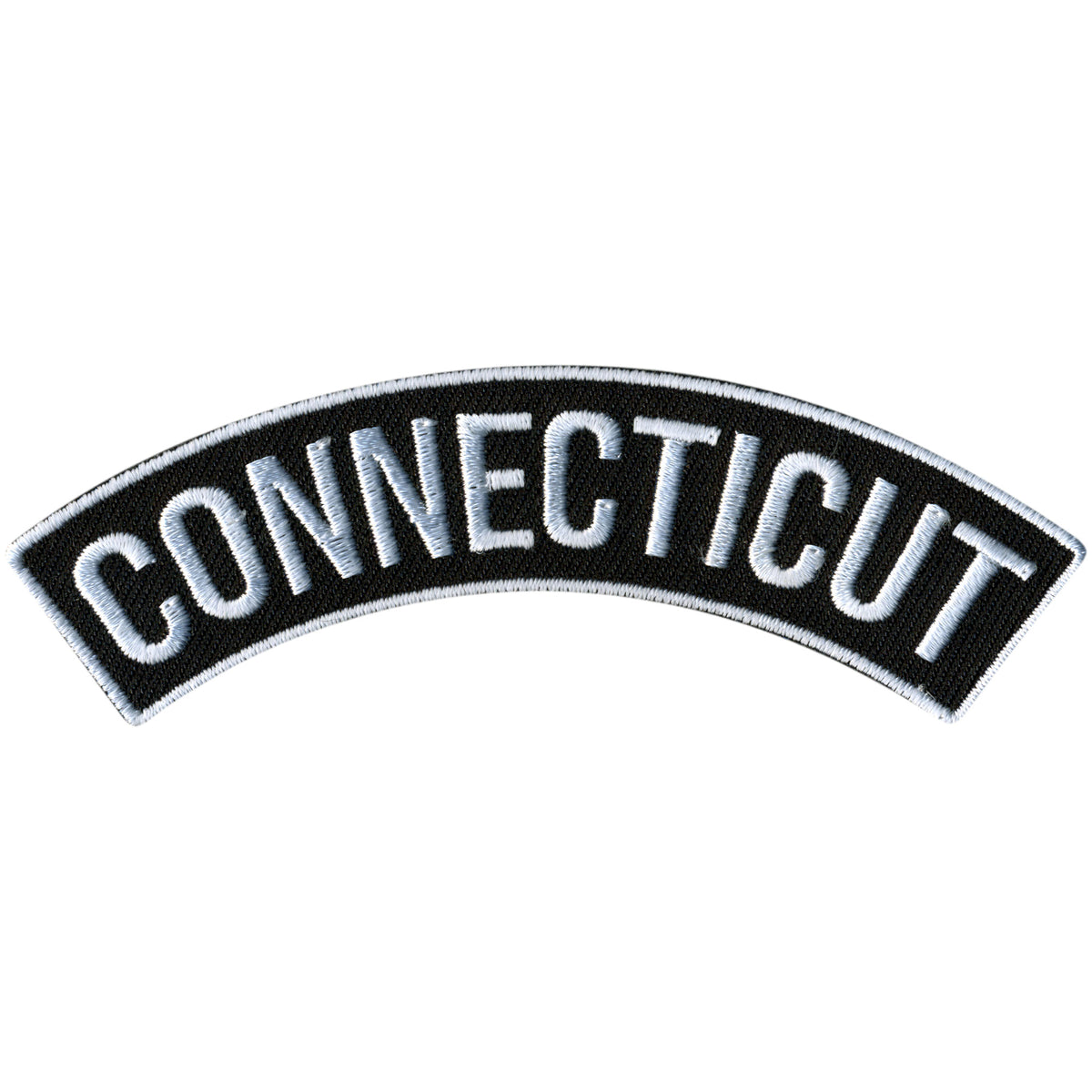 Hot Leathers Connecticut 4” X 1” Top Rocker Patch