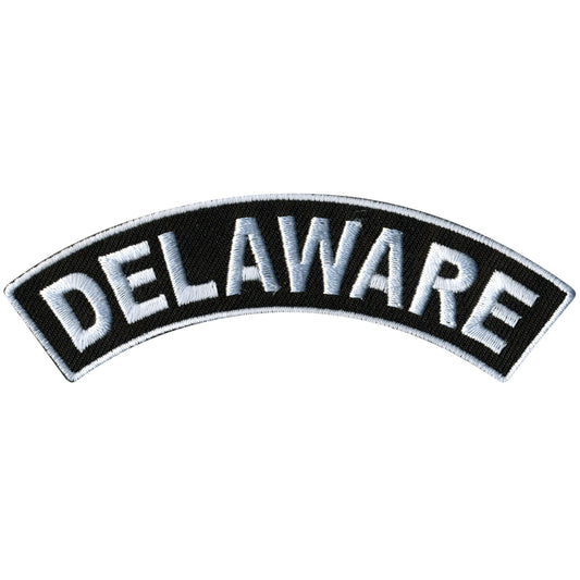 Hot Leathers Delaware 4” X 1” Top Rocker Patch