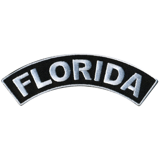 Hot Leathers Florida 4” X 1” Top Rocker Patch