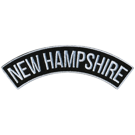 Hot Leathers New Hampshire 4" X 1" Top Rocker Patch