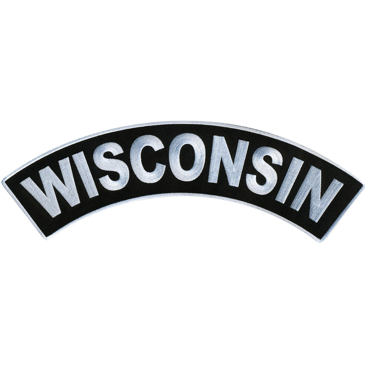 Hot Leathers Wisconsin 12” X 3” Top Rocker Patch