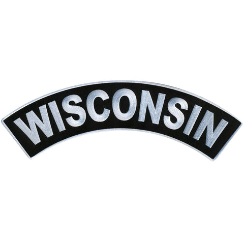 Hot Leathers Wisconsin 12” X 3” Top Rocker Patch