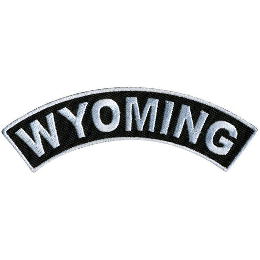 Hot Leathers Wyoming 4” X 1” Top Rocker Patch