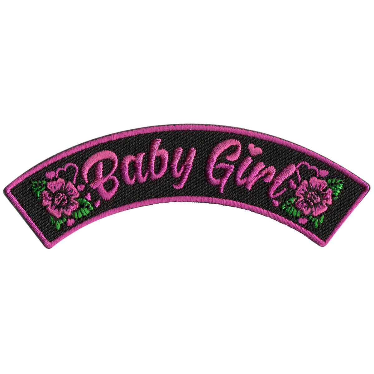 Hot Leathers Baby Girl 4” X 1” Top Rocker Patch