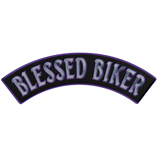 Hot Leathers Blessed Biker 12” X 3” Top Rocker Patch