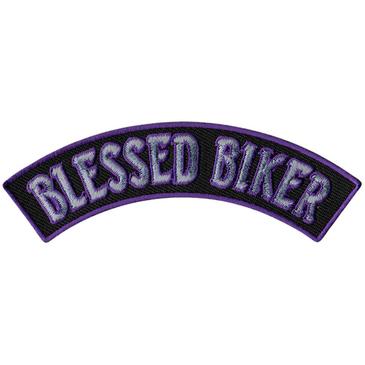 Hot Leathers Blessed Biker 4” X 1” Top Rocker Patch