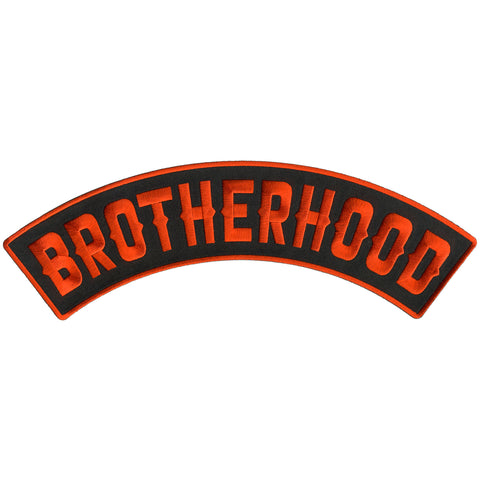 Hot Leathers Brotherhood 12” X 3” Top Rocker Patch