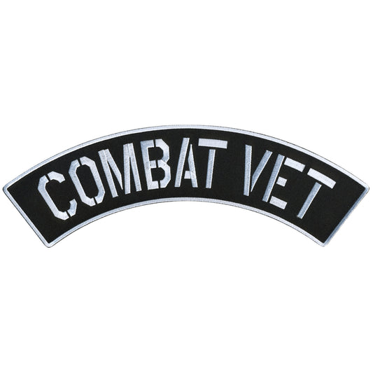 Hot Leathers Combat Vet 12” X 3” Top Rocker Patch