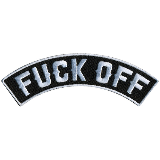 Hot Leathers Fuck Off 4” X 1” Top Rocker Patch