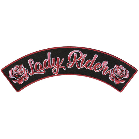 Hot Leathers Lady Rider 10” X 2” Top Rocker Patch