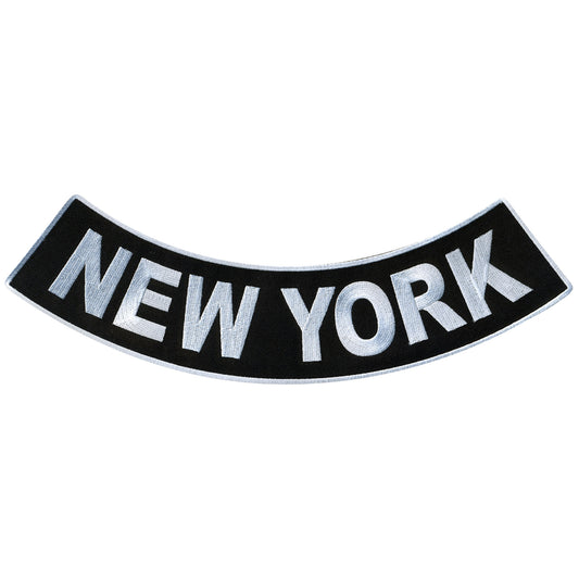 Hot Leathers New York 12” X 3” Bottom Rocker Patch