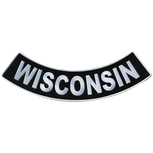 Hot Leathers Wisconsin 12” X 3” Bottom Rocker Patch