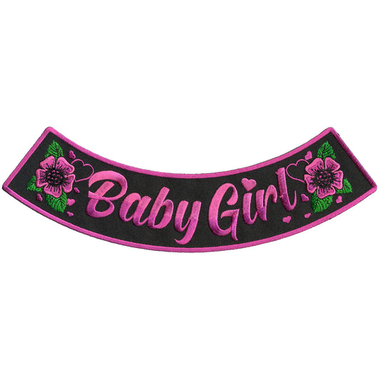 Hot Leathers Baby Girl 10” X 2” Bottom Rocker Patch