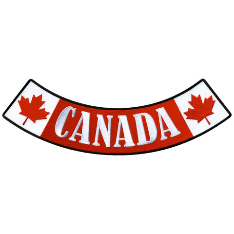 Hot Leathers Canada 12” X 3” Bottom Rocker Patch