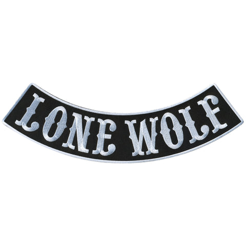 Hot Leathers Lone Wolf 12” X 3” Bottom Rocker Patch