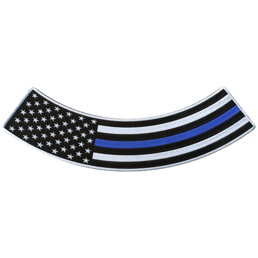 Hot Leathers Thin Blue Line 12” X 3” Bottom Rocker Patch