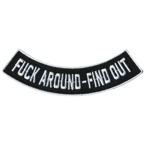 Hot Leathers F*** Around Find Out 4” X 1” Bottom Rocker Patch