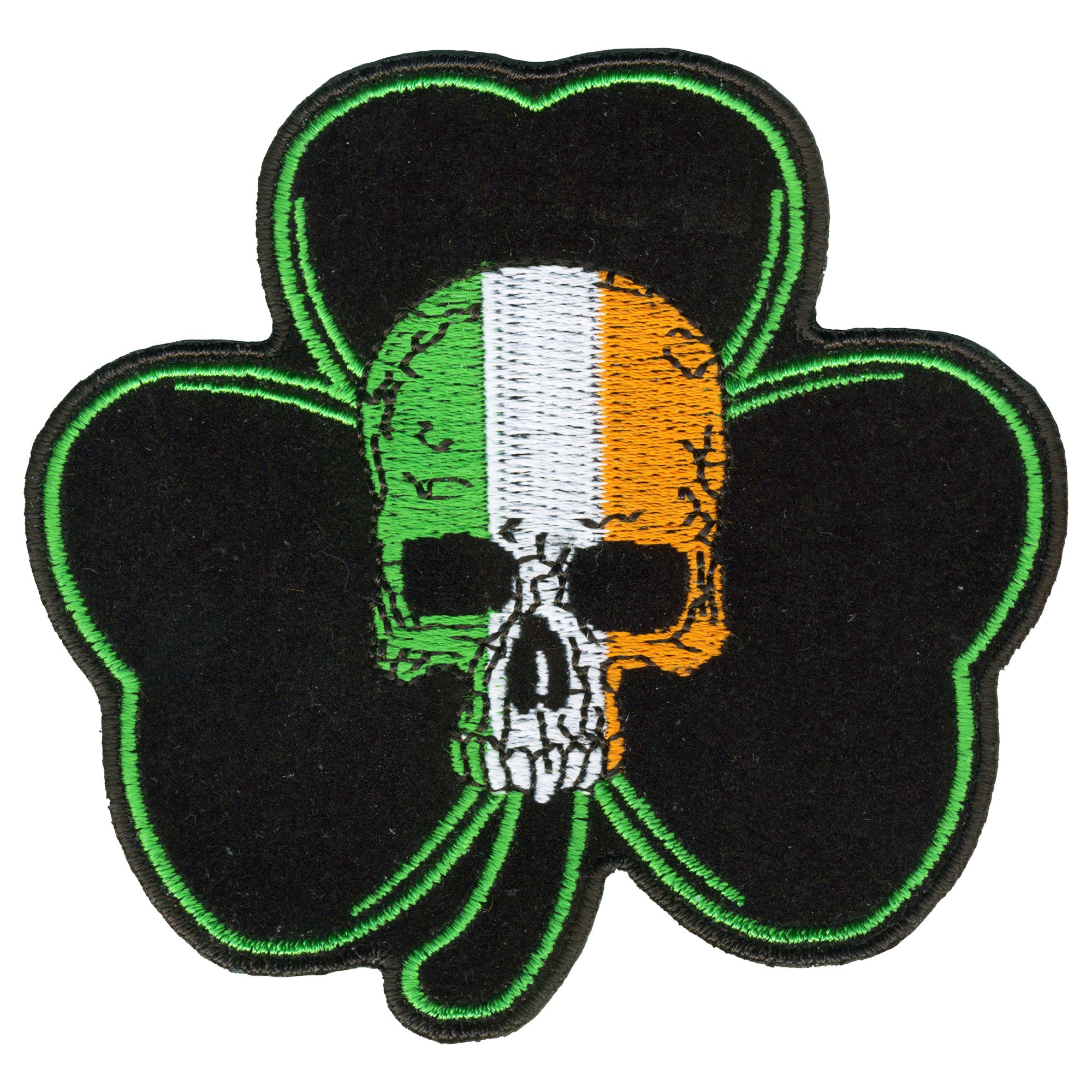 PATCH SHAMROCK SKULL 3.5