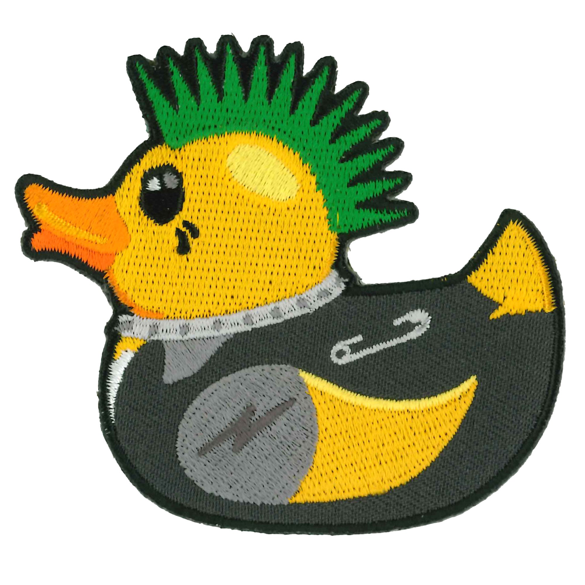 Hot Leathers 3 Punk Rubber Duck Embroidered Patch - 3" x 2.5" - Iron-On or Sew-On - PPQ2230