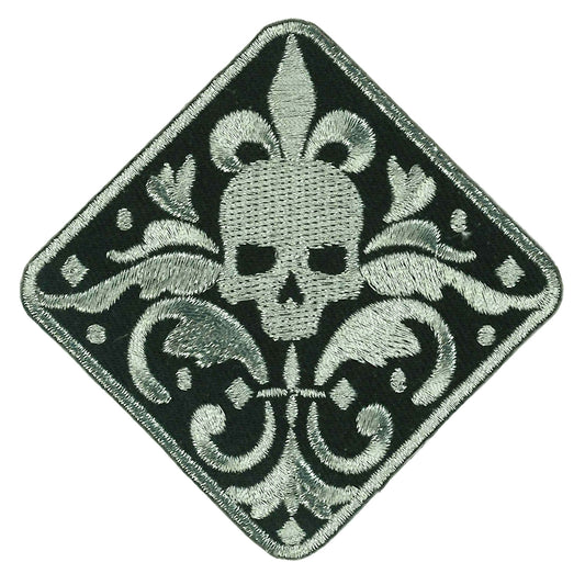 Hot Leathers 3" Fleur De Skull Patch