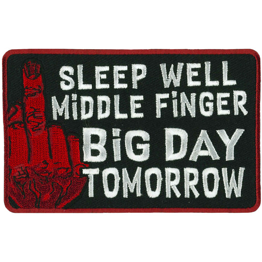 Hot Leathers Sleep Well Middle Finger Patch