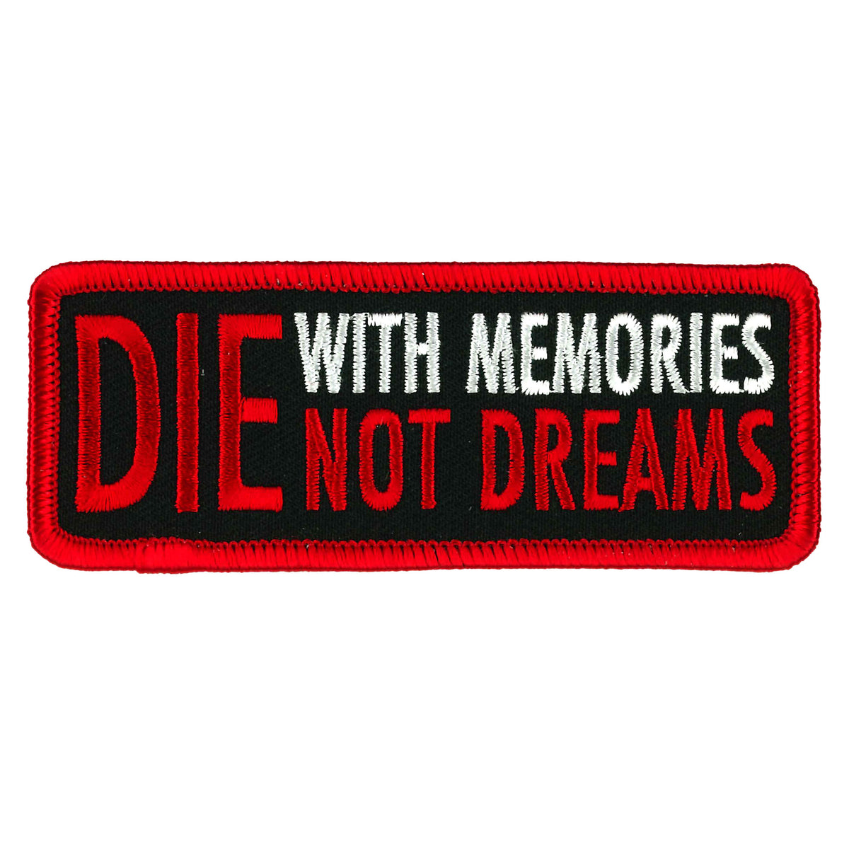 Hot Leathers 4" Die with Memories Patch